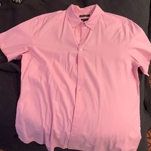 Banana Republic cotton stretch PinPoint Oxford - XL - pink